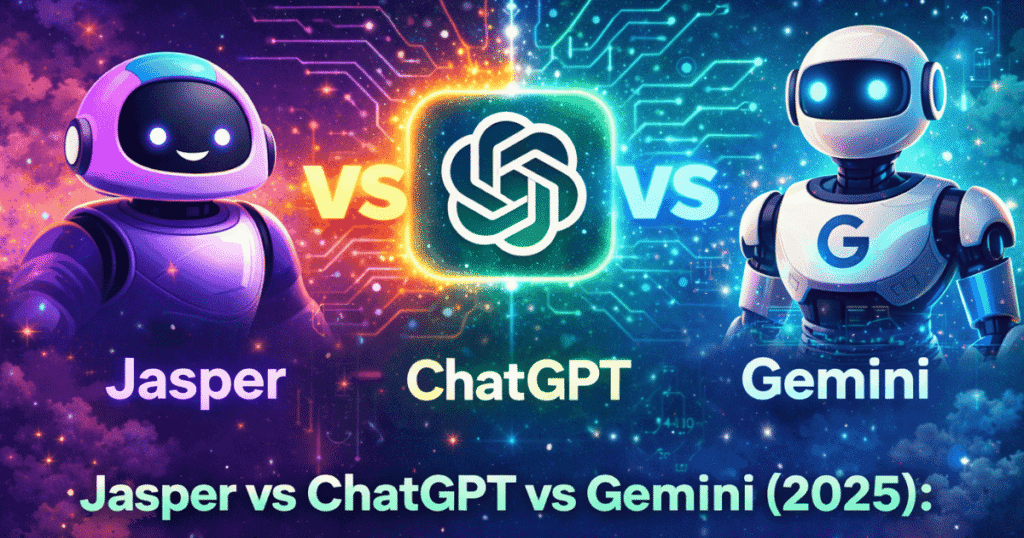 Jasper vs ChatGPT vs Gemini (2025): Which AI Tool Is Actually Worth Using?