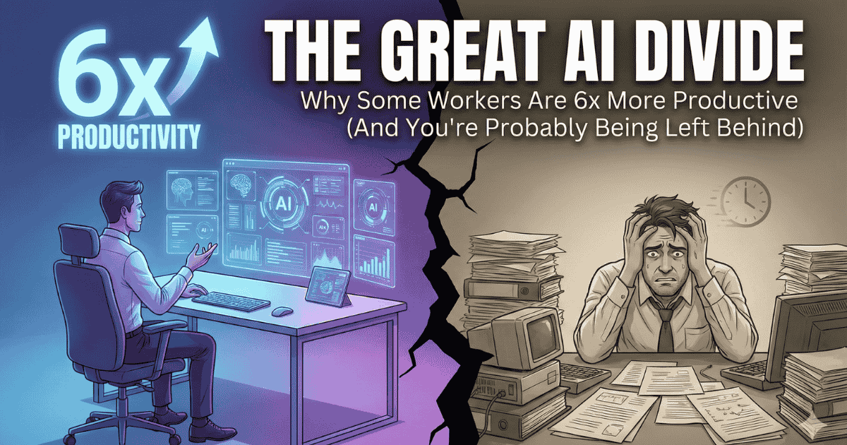 The Great AI Divide: Why Some Workers Are 6x More Productive (And You’re Probably Being Left Behind)