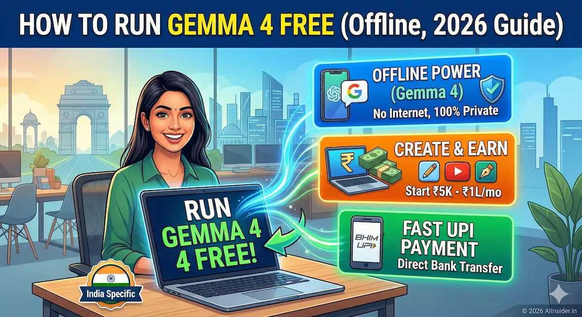 How to Run Gemma 4 Free on Your Phone or Laptop in India (2026 Guide)