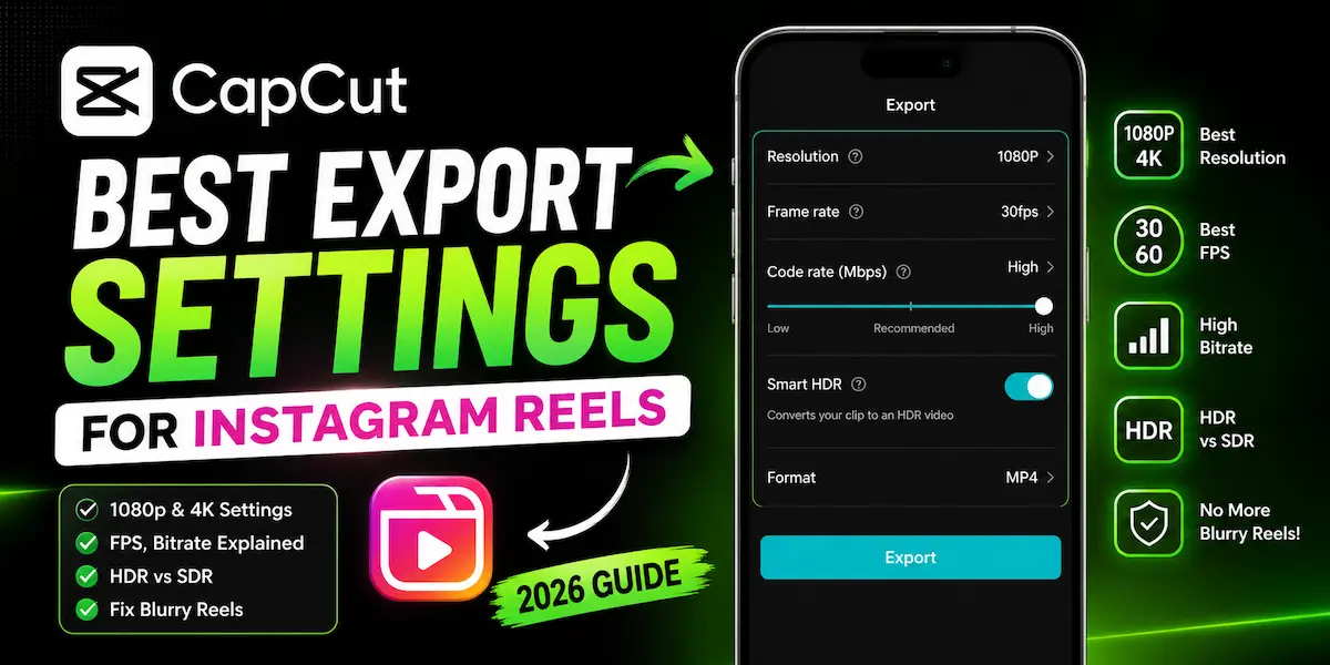 Best CapCut Export Settings for Instagram Reels 2026
