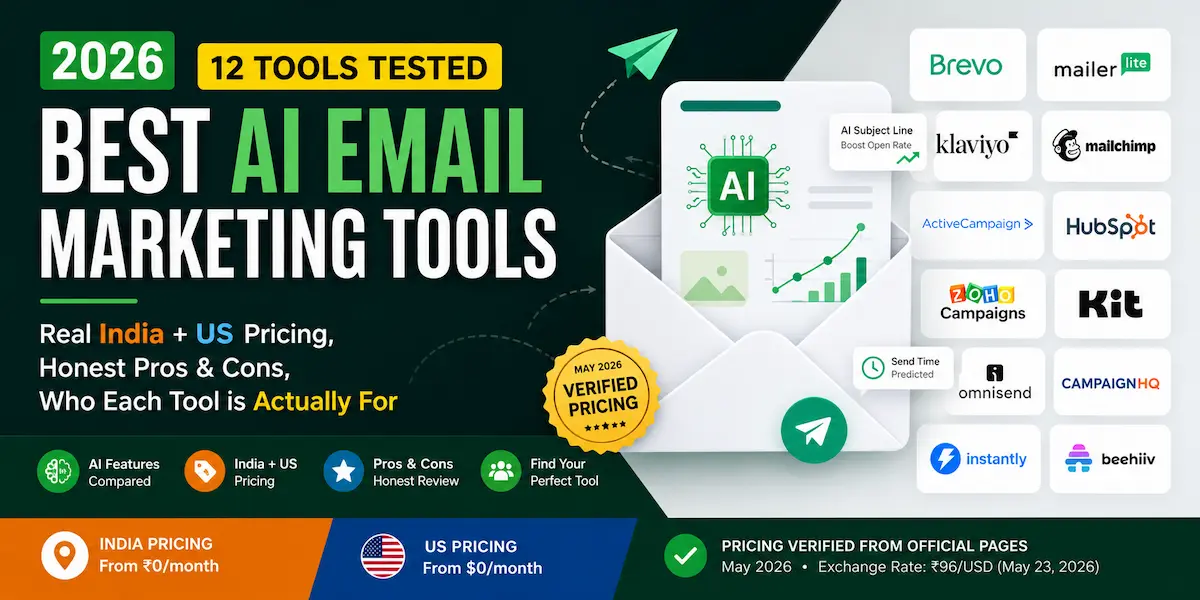 best ai email marketing tools 2026 — tested and compared india us pricing