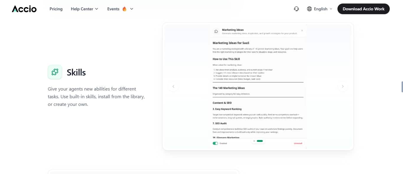Accio Work AI agent scheduled tasks panel — automated competitor reports and business reviews