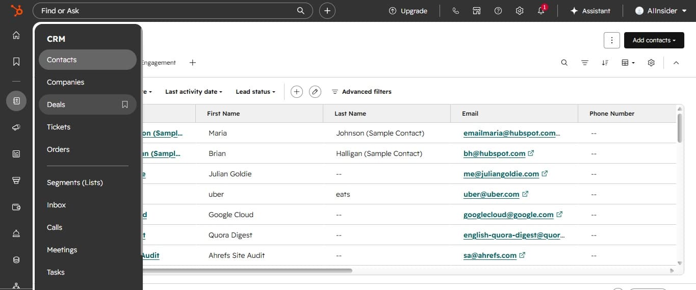 hubspot crm dashboard best ai crm tools 2026