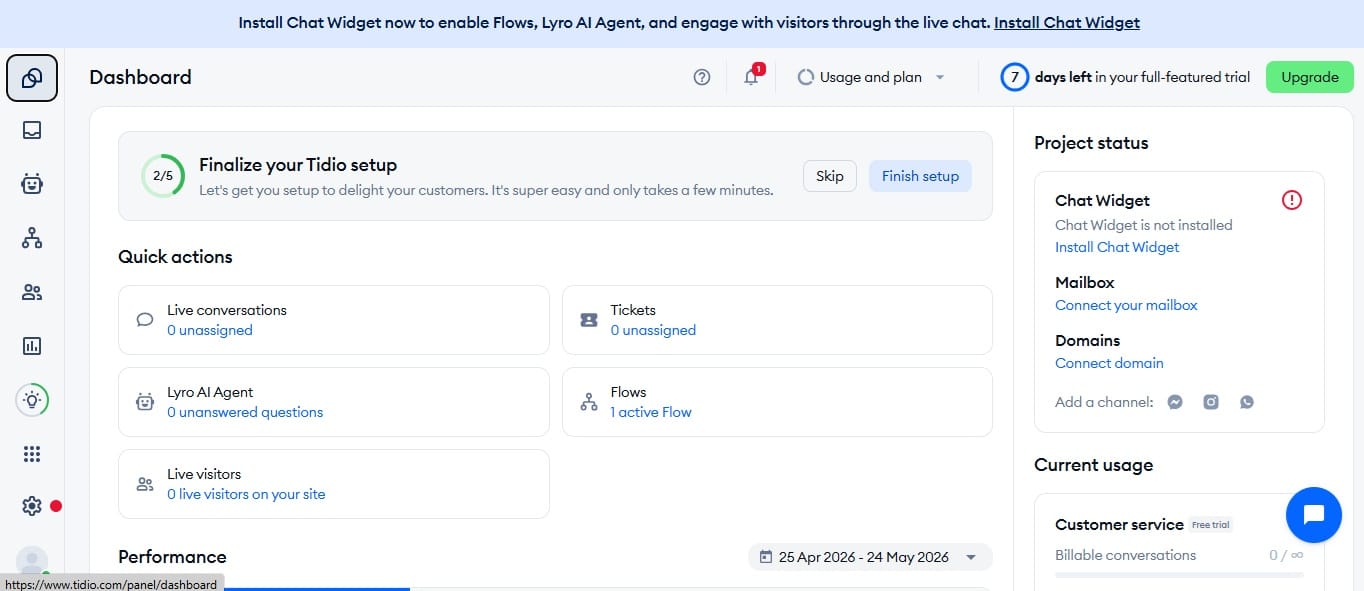 tidio ai chatbot dashboard best ai chatbot tools for websites 2026