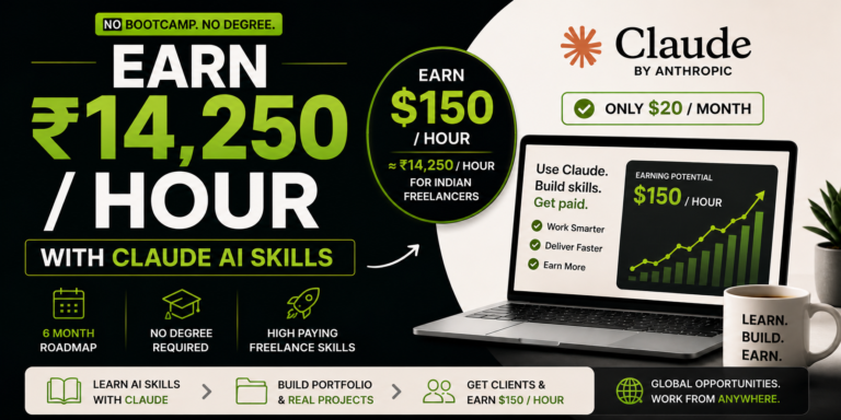 earn with claude ai skills 2026 — ₹14250 per hour freelance roadmap India