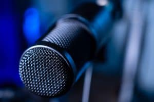 microphone in a studio